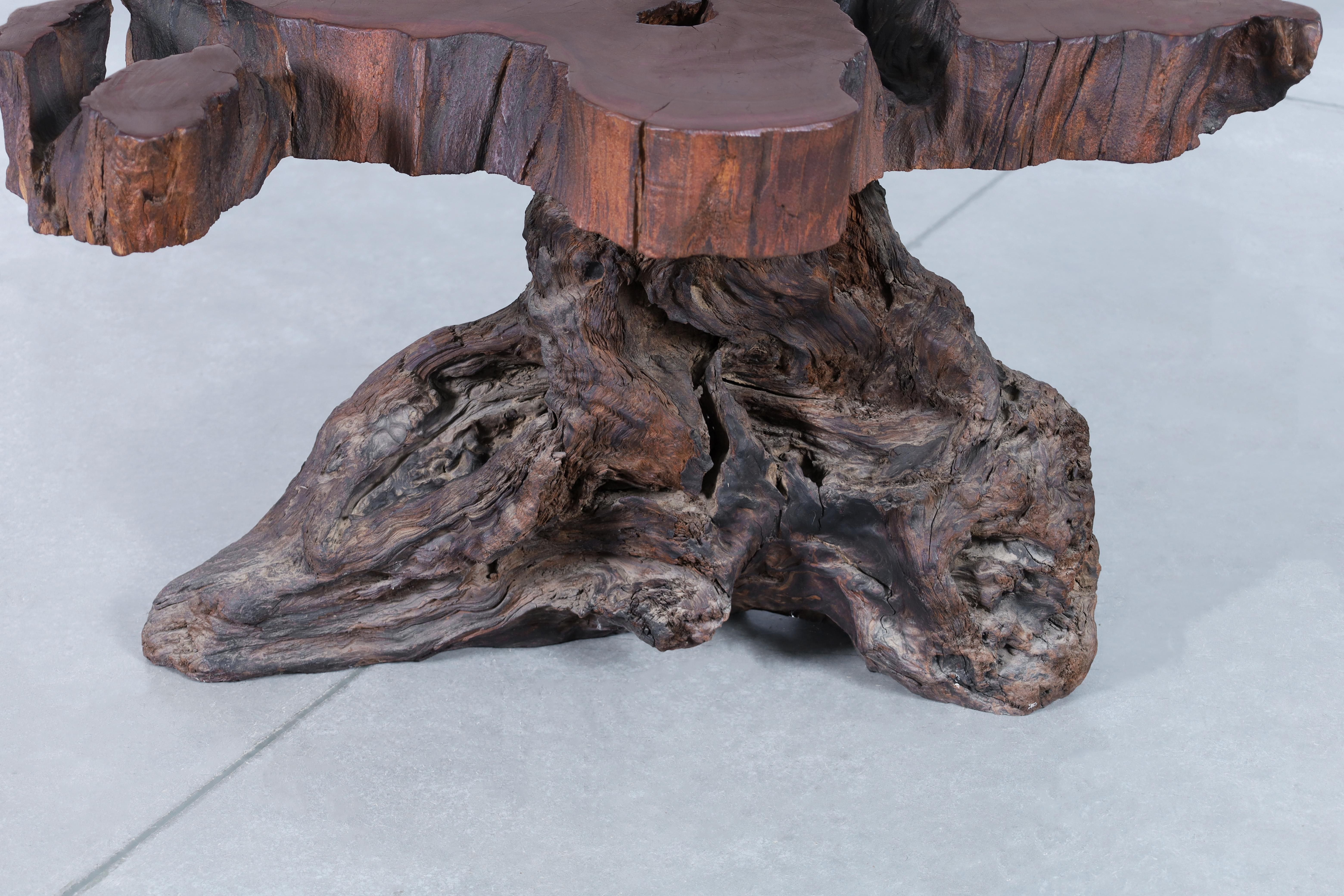 Vintage Live Edge Redwood Burl Side Tables For Sale 1