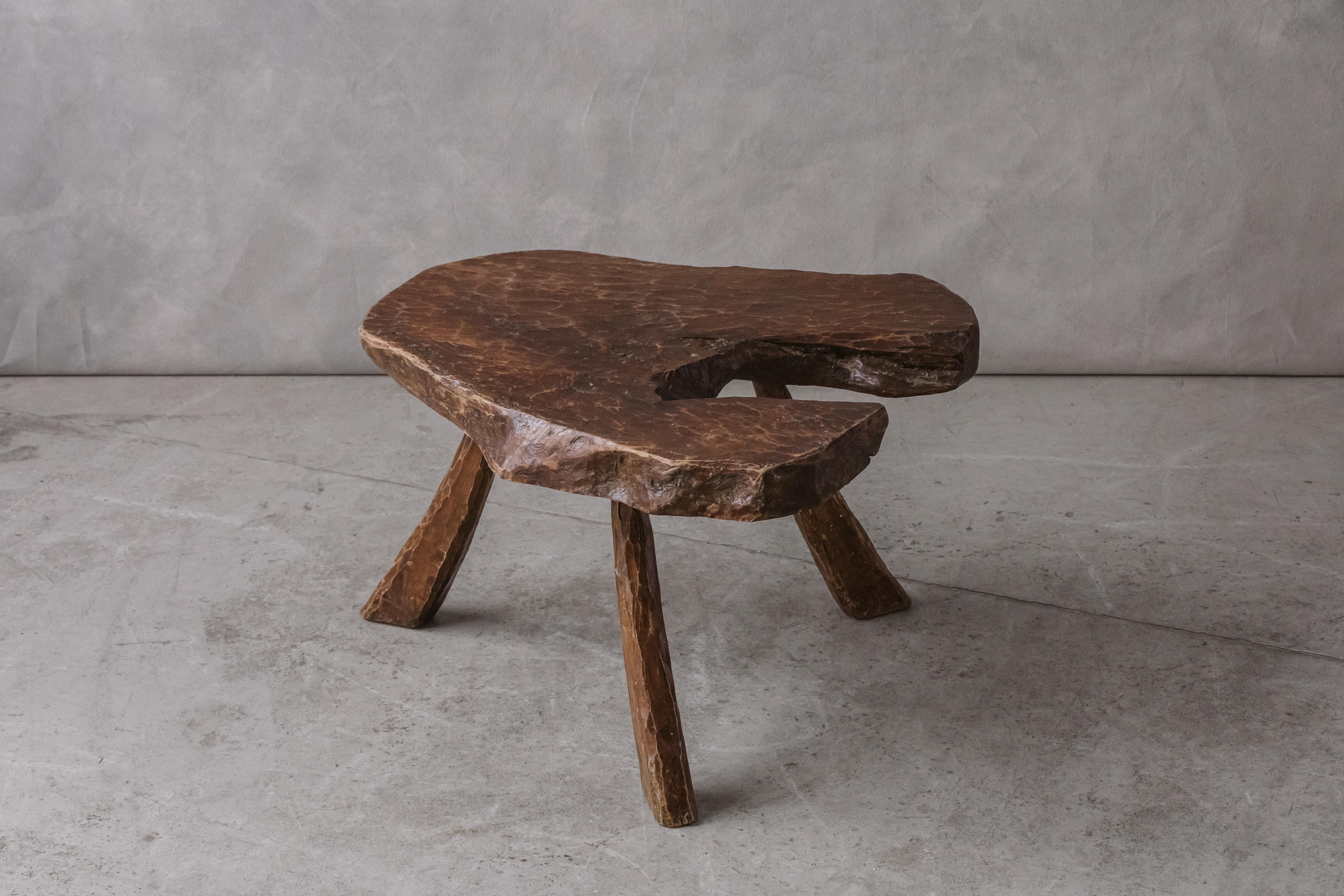Vintage Live Edge Side Table From France, circa 1960. Hand carved legs and top. Light wear and use.

We prefer to speak directly with our clients. So, If you have any questions or would like to know more please give us a call or drop us a line. We
