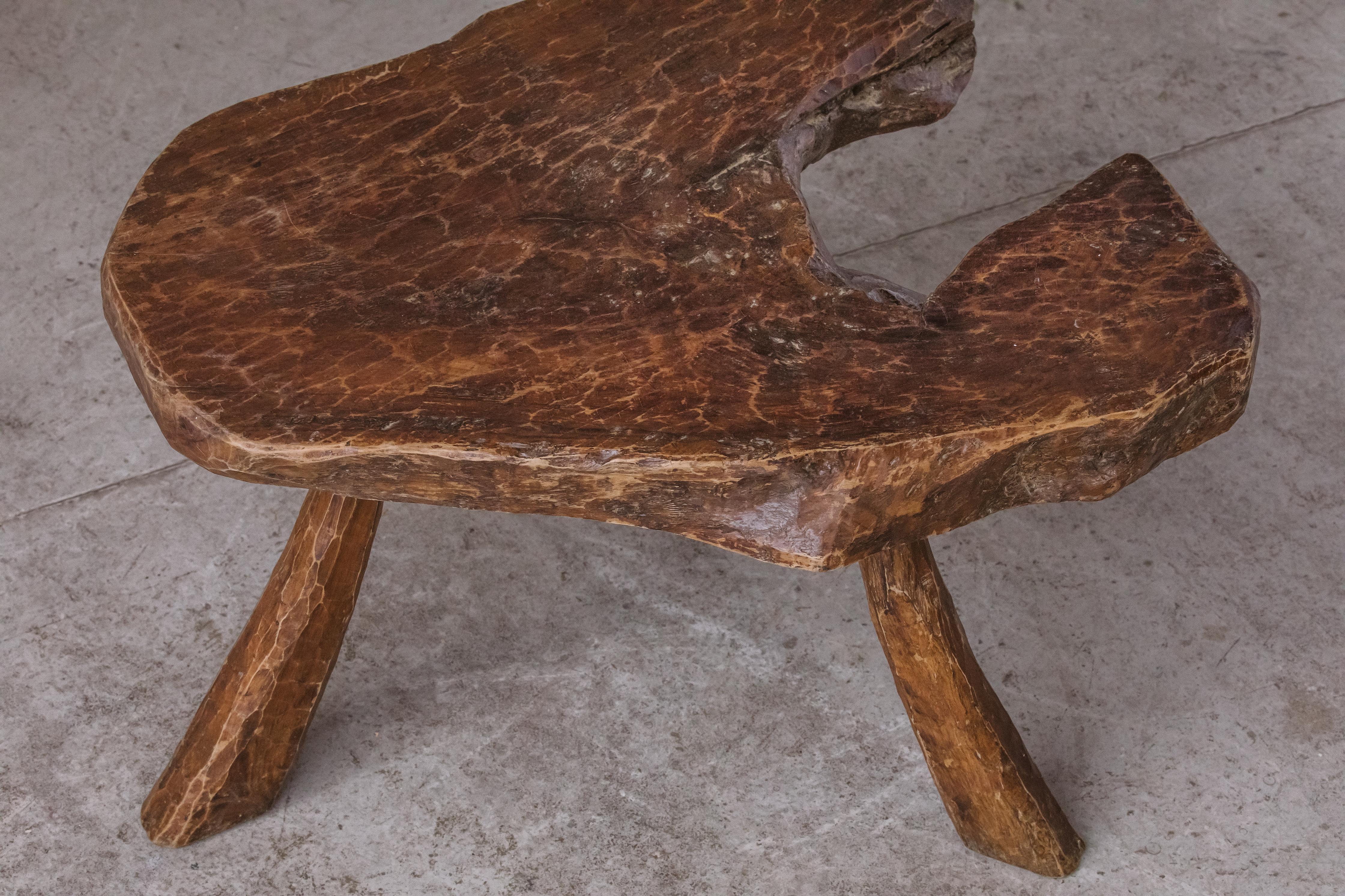 Mid-20th Century Vintage Live Edge Side Table from France, circa 1960