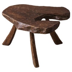 Vintage Live Edge Side Table from France, circa 1960