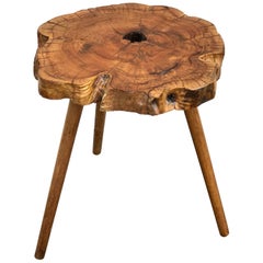 Vintage Live Edge Side Table in the Style of George Nakashima