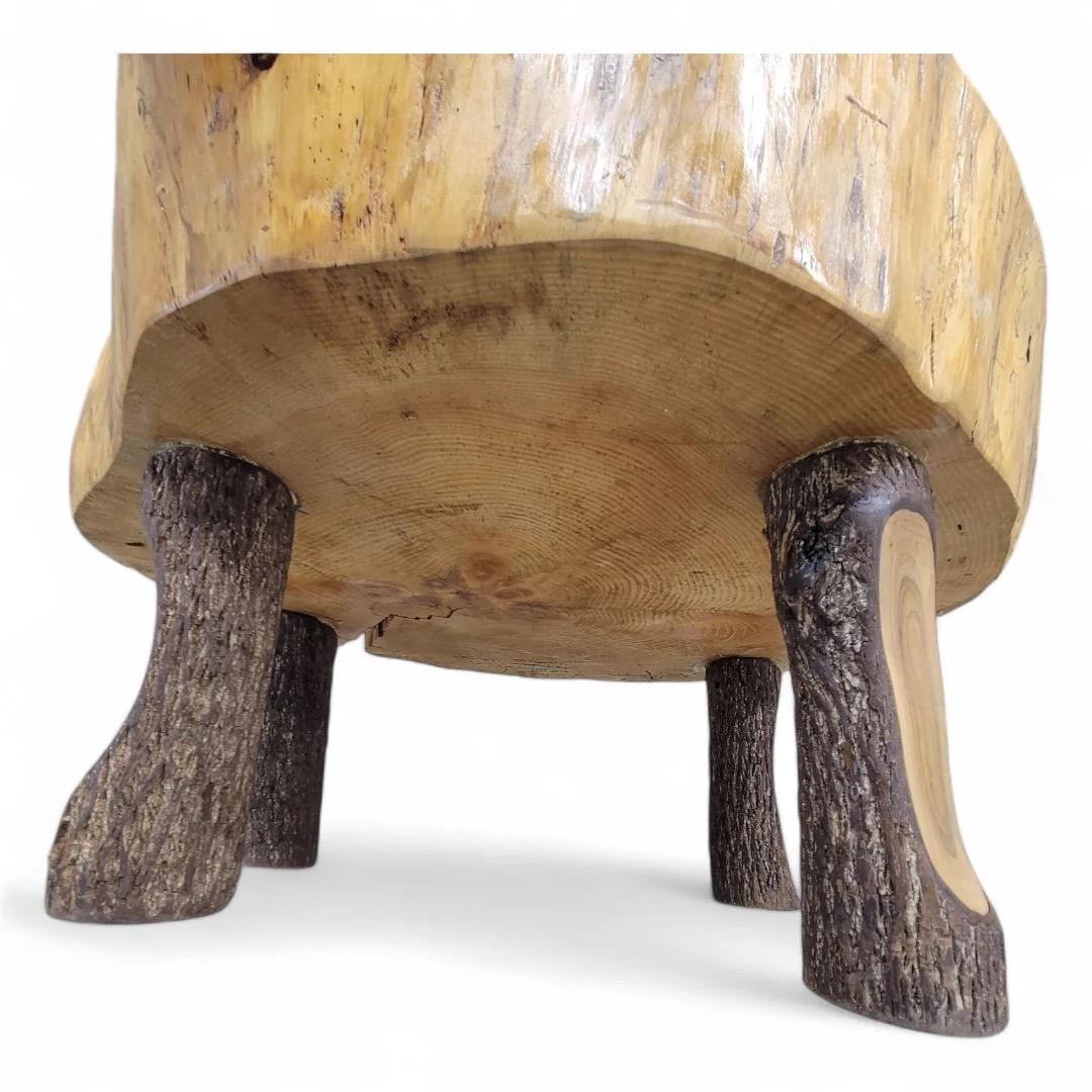 Table d'appoint/café vintage en bois Live Edge Bon état - En vente à Chicago, IL