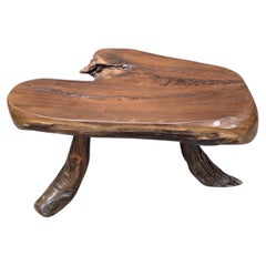Vintage Live Edge Wood Slab Table