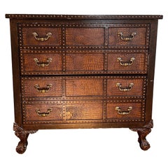 Vintage Lizardskin / Snakeskin Reptile Dresser Chest of Drawers