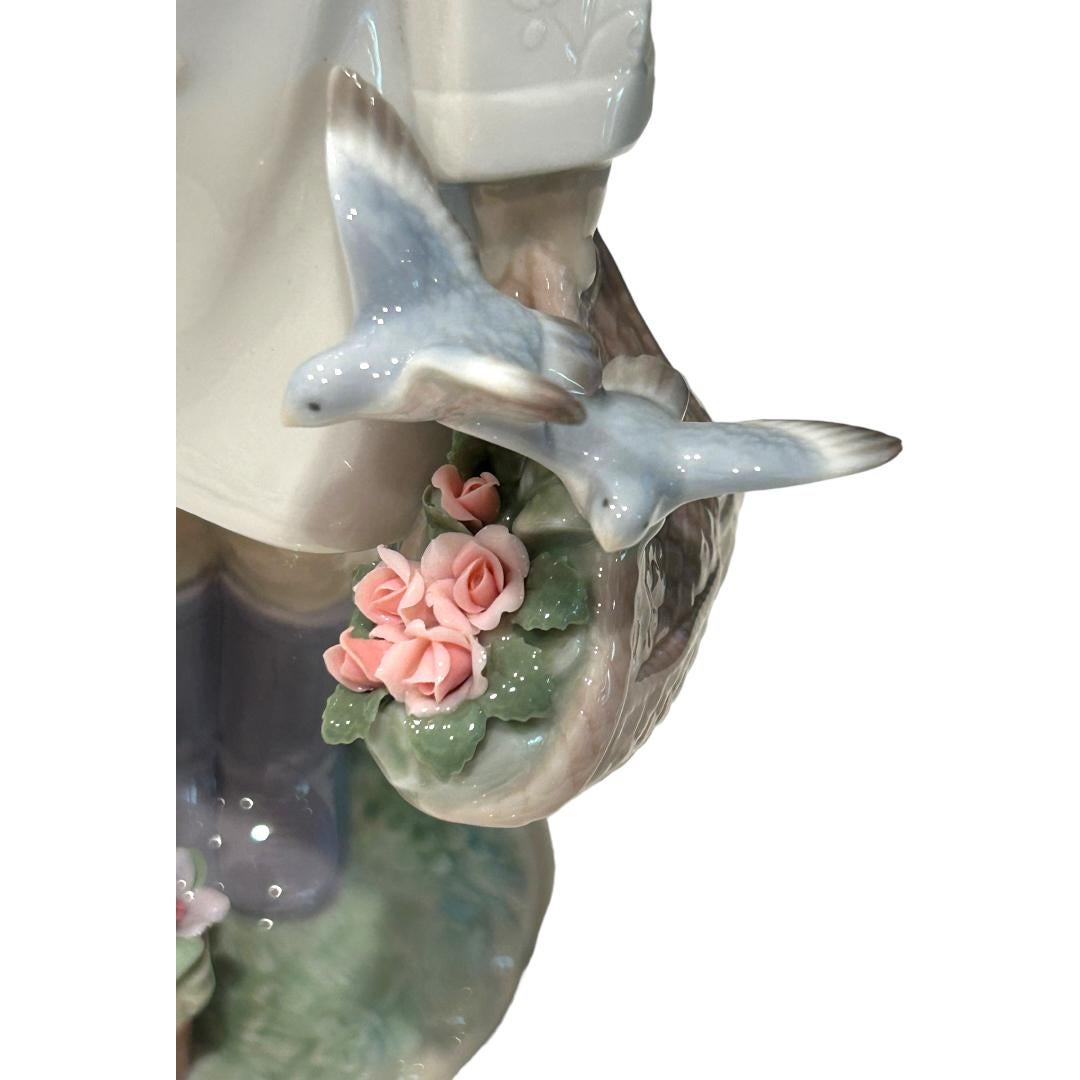Spanish Vintage Lladro “Delicate Nature” Hand Made Porcelain Figurine #8240 For Sale