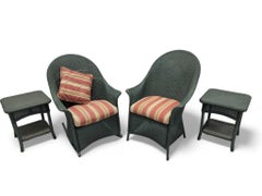 Vintage Lloyd Flanders Woven Indoor/Outdoor All Season 5 Piece Patio Set