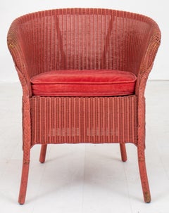 Sedia da vasca in vimini vintage Lloyd Loom Beverly