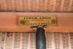 VINTAGE LLOYD LOOM LAMBETH PALACE WICKER RATTAN ARMCHAiR ORIGINAL LABEl