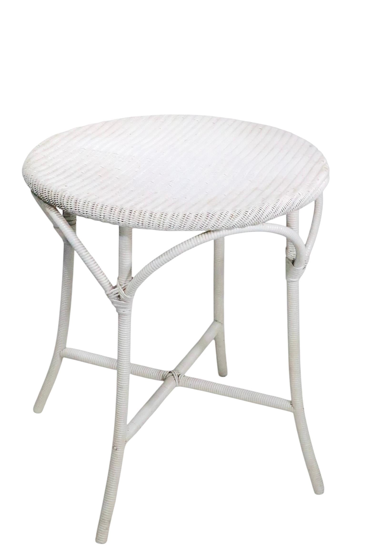 Tavolo in vimini Lloyd Loom d'epoca, anni '20/'40 circa in vendita 4