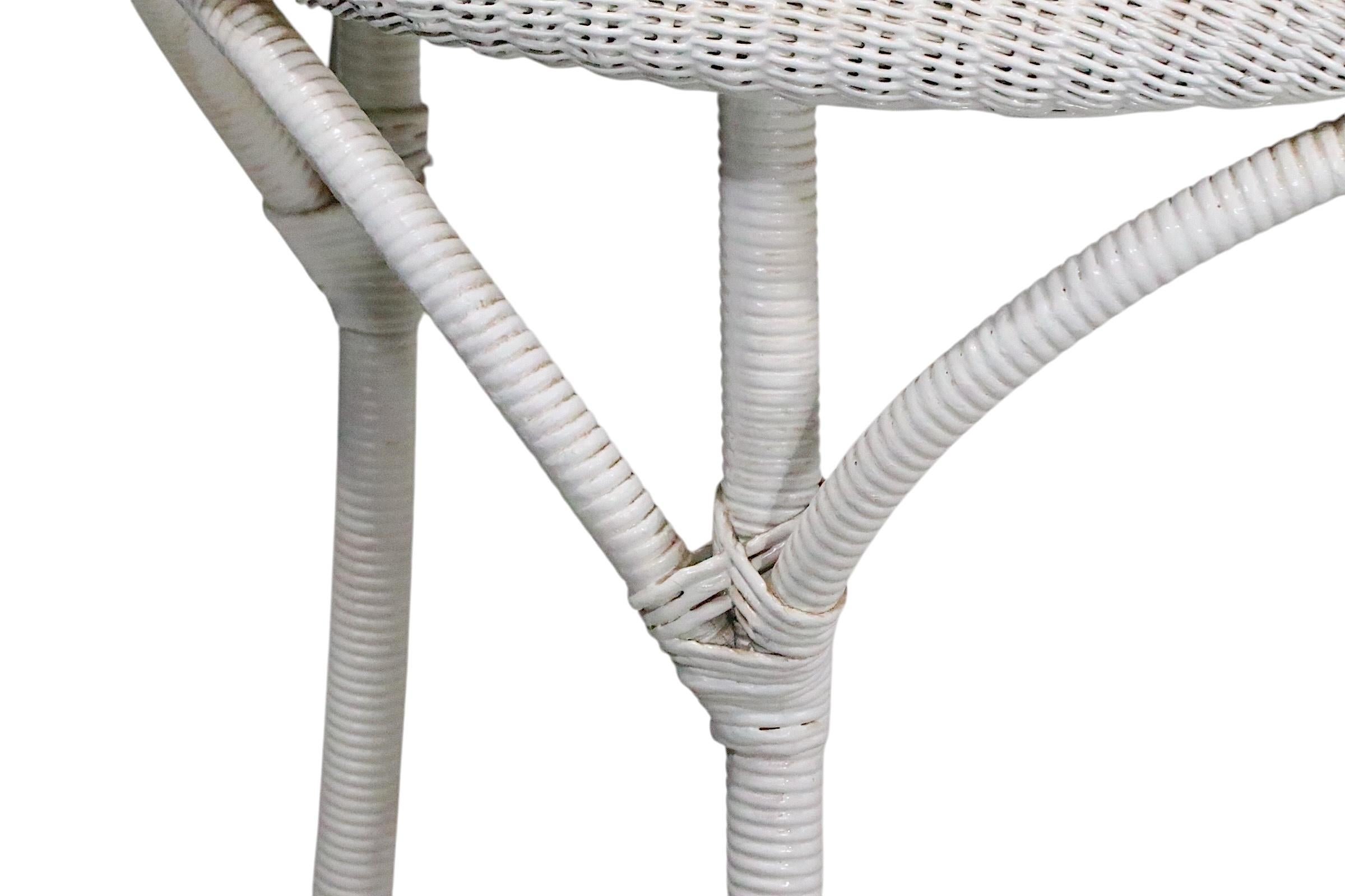 Tavolo in vimini Lloyd Loom d'epoca, anni '20/'40 circa in vendita 5