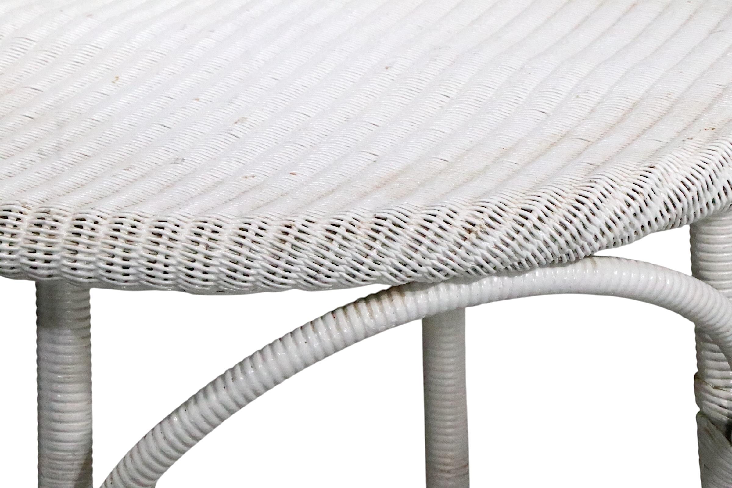Tavolo in vimini Lloyd Loom d'epoca, anni '20/'40 circa in vendita 6