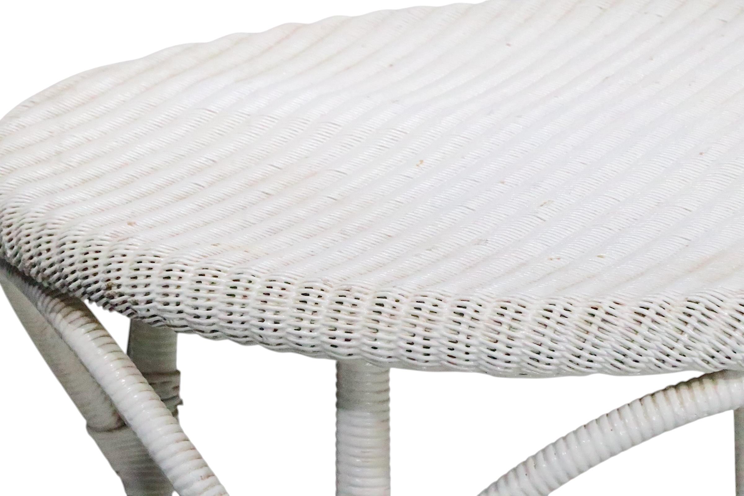 Tavolo in vimini Lloyd Loom d'epoca, anni '20/'40 circa in vendita 7