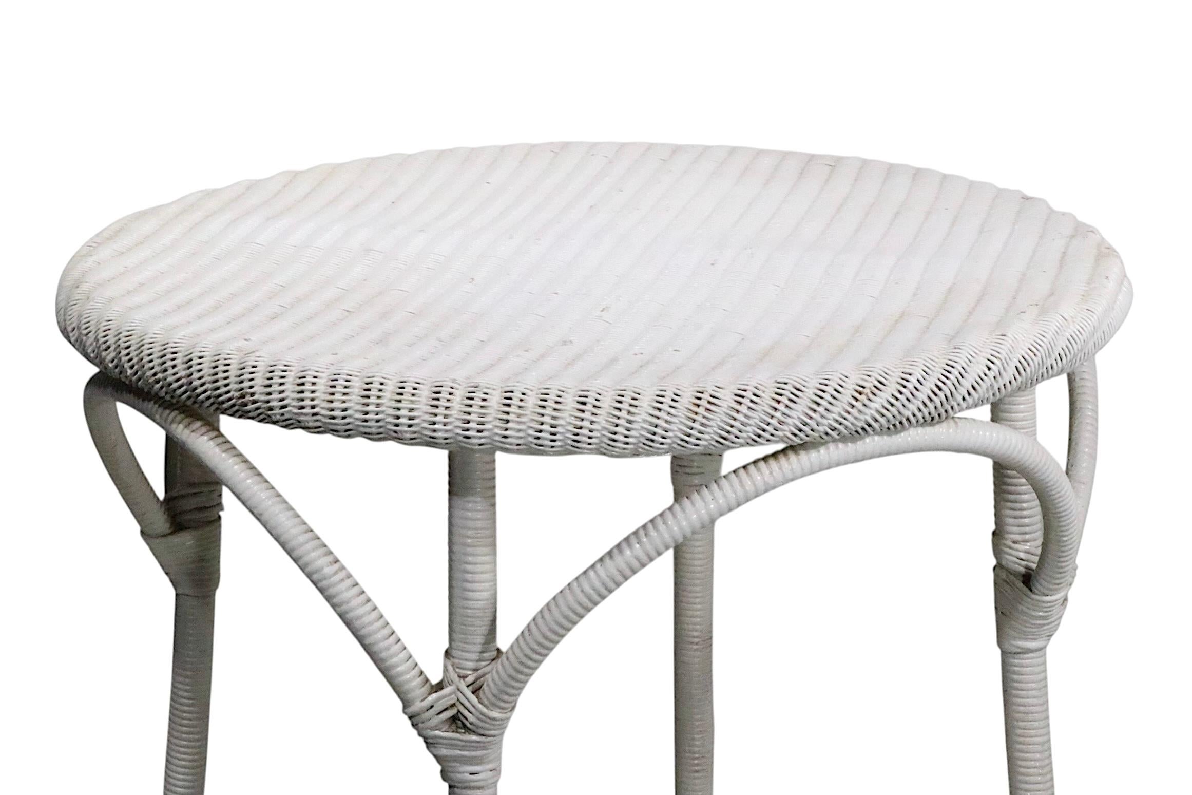 Tavolo in vimini Lloyd Loom d'epoca, anni '20/'40 circa in vendita 8