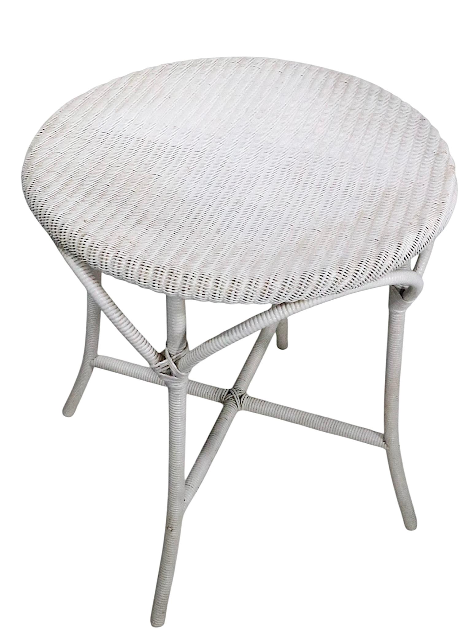 Tavolo in vimini Lloyd Loom d'epoca, anni '20/'40 circa in vendita 9