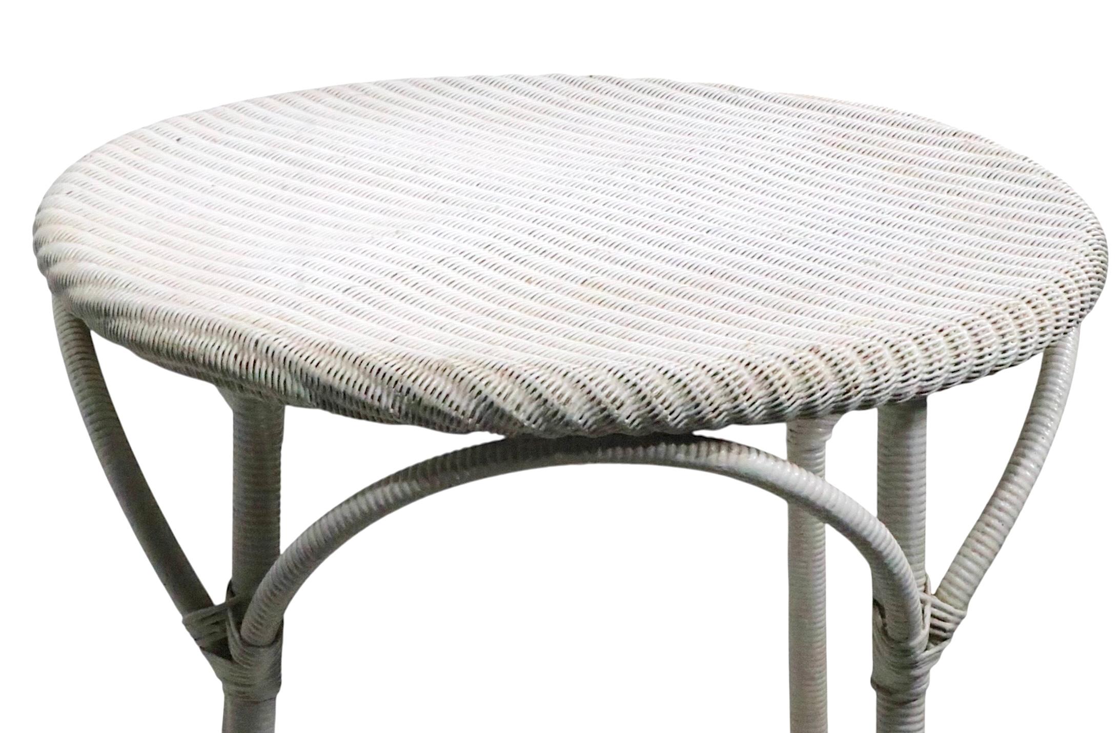 Tavolo in vimini Lloyd Loom d'epoca, anni '20/'40 circa in vendita 1