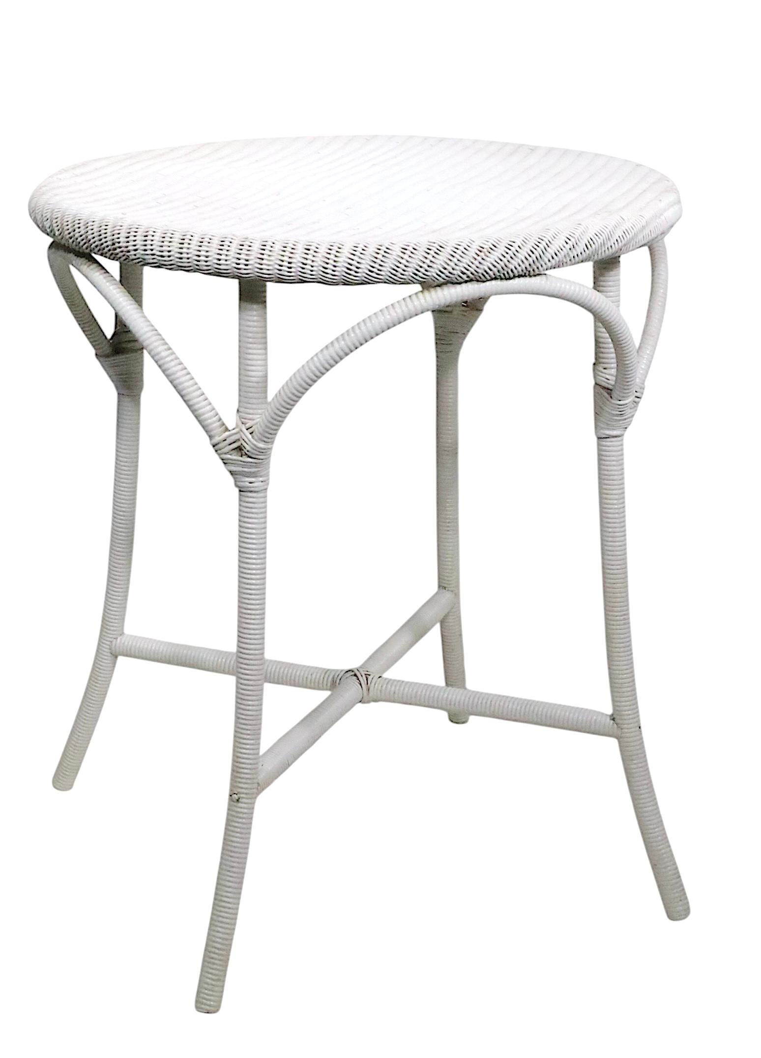 Tavolo in vimini Lloyd Loom d'epoca, anni '20/'40 circa in vendita 2