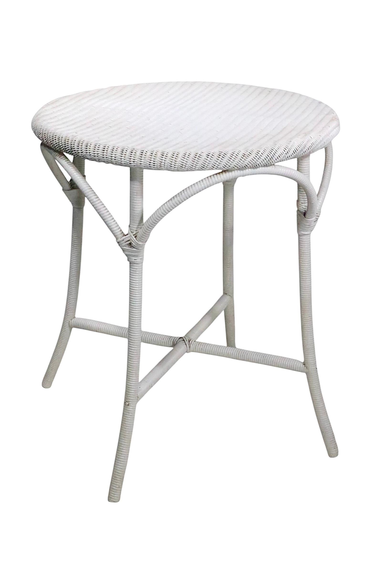 Tavolo in vimini Lloyd Loom d'epoca, anni '20/'40 circa in vendita 3