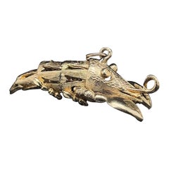Vintage Lobster Charm 9 Karat Yellow Gold, Circa 1960