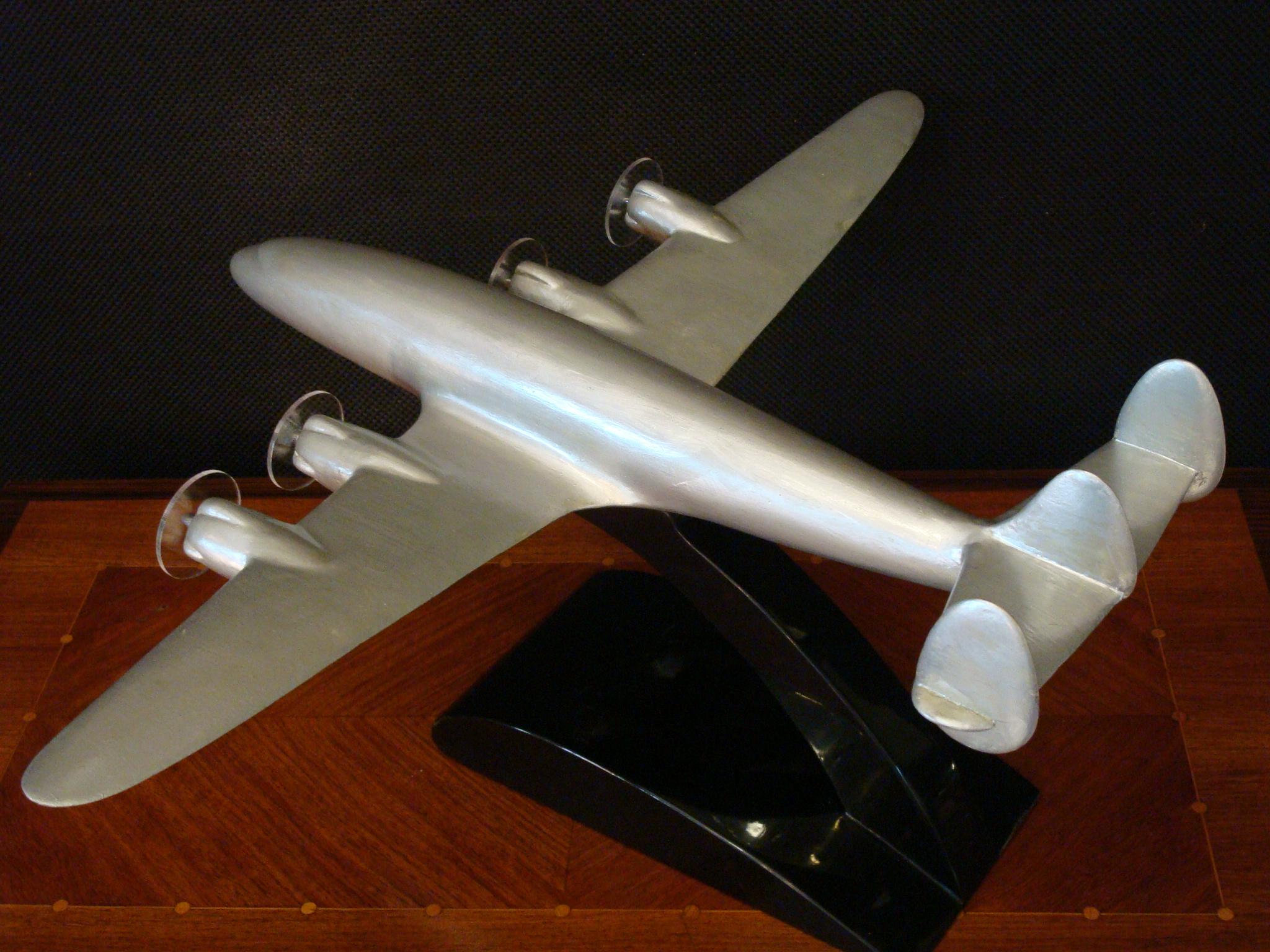 Métal Modèle de bureau vintage d'avion Lockheed Constellation « Connie », États-Unis, années 1950