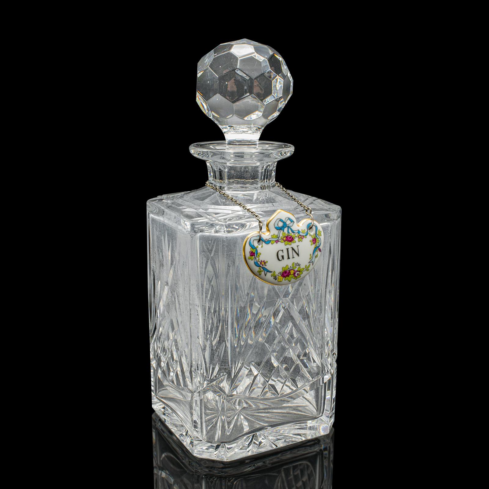 Dekanterdose Tantalus mit Verschluss, englisch, Eiche, Glas, Dekanterdose, viktorianisch im Angebot 2