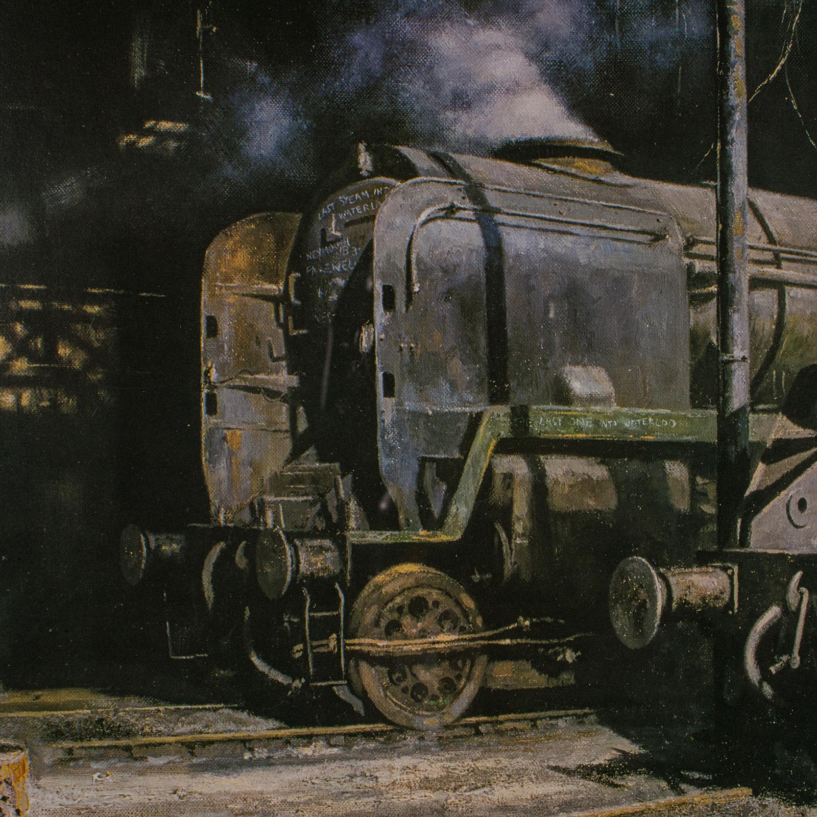 XX secolo Stampa Locomotiva d'epoca, inglese, con cornice, Interesse per i treni a vapore, Railwayana, Arte in vendita