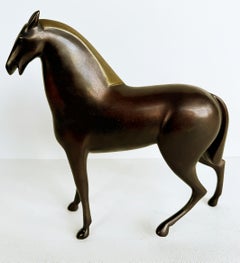 Vintage Loet Vanderveen Bronze Horse Sculpture, Signed 122/250