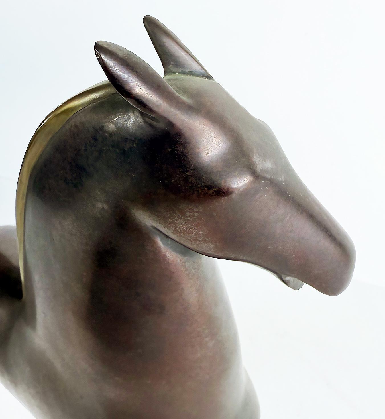 Calco Scultura di cavallo in bronzo Loet Vanderveen d'epoca, firmata 122/250 in vendita