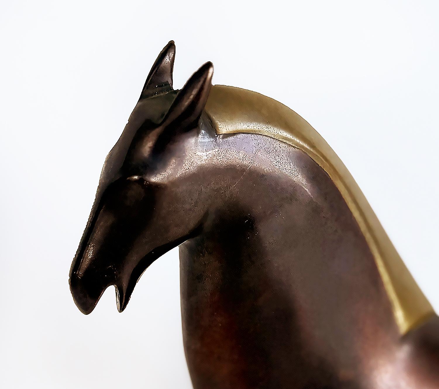 Scultura di cavallo in bronzo Loet Vanderveen d'epoca, firmata 122/250 In condizioni buone in vendita a Miami, FL