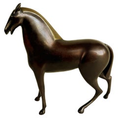 Vintage Loet Vanderveen Bronze Horse Sculpture, Signed 122/250