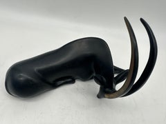 Vintage Loet Vanderveen Signed Bronze Antelope Sculpture Art Statue