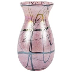 Vintage Irridescent Pink Vase, 1930s