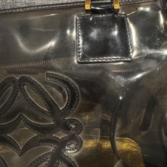 Vintage Loewe Amazona 35 PVC Black Tote