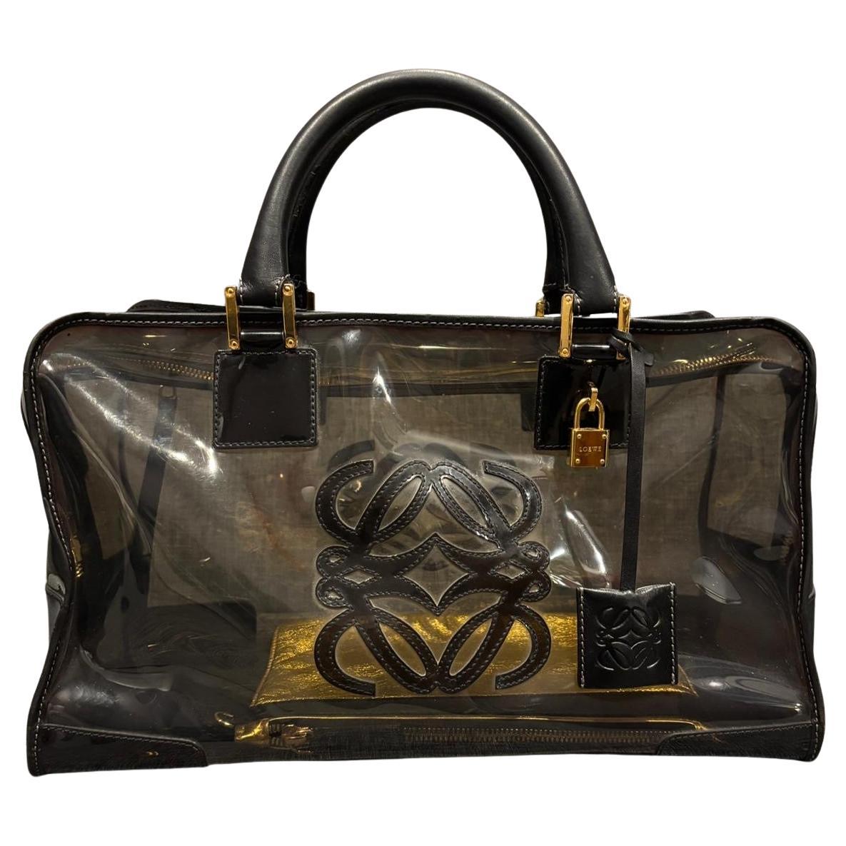 Tote vintage Loewe Amazona 35 PVC nero