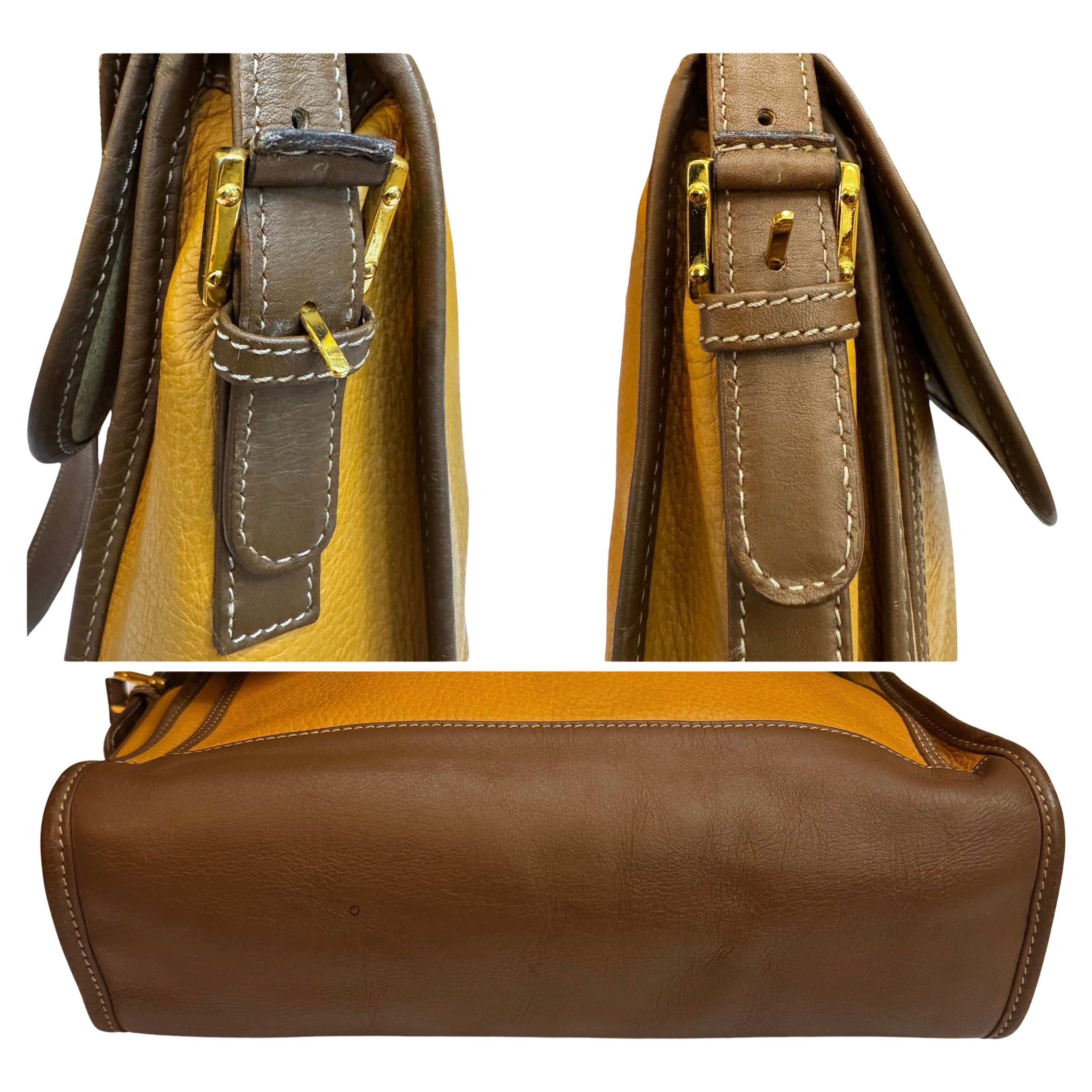 Vintage LOEWE Anagram Camera Bag Brown Leather Unisex Mens Unisexe en vente