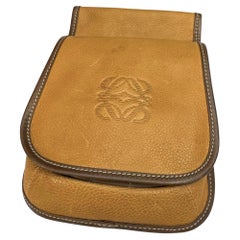 Vintage LOEWE Anagram Leather Belt Bag Mustard