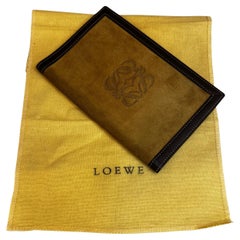 Vintage LOEWE Anagram Suede Passport Holder Brown Vintage LOEWE Anagram Suede Passport Holder Brown