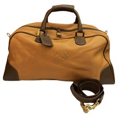 Sac Anagram Boston vintage LOEWE cuir moutarde unisexe XL