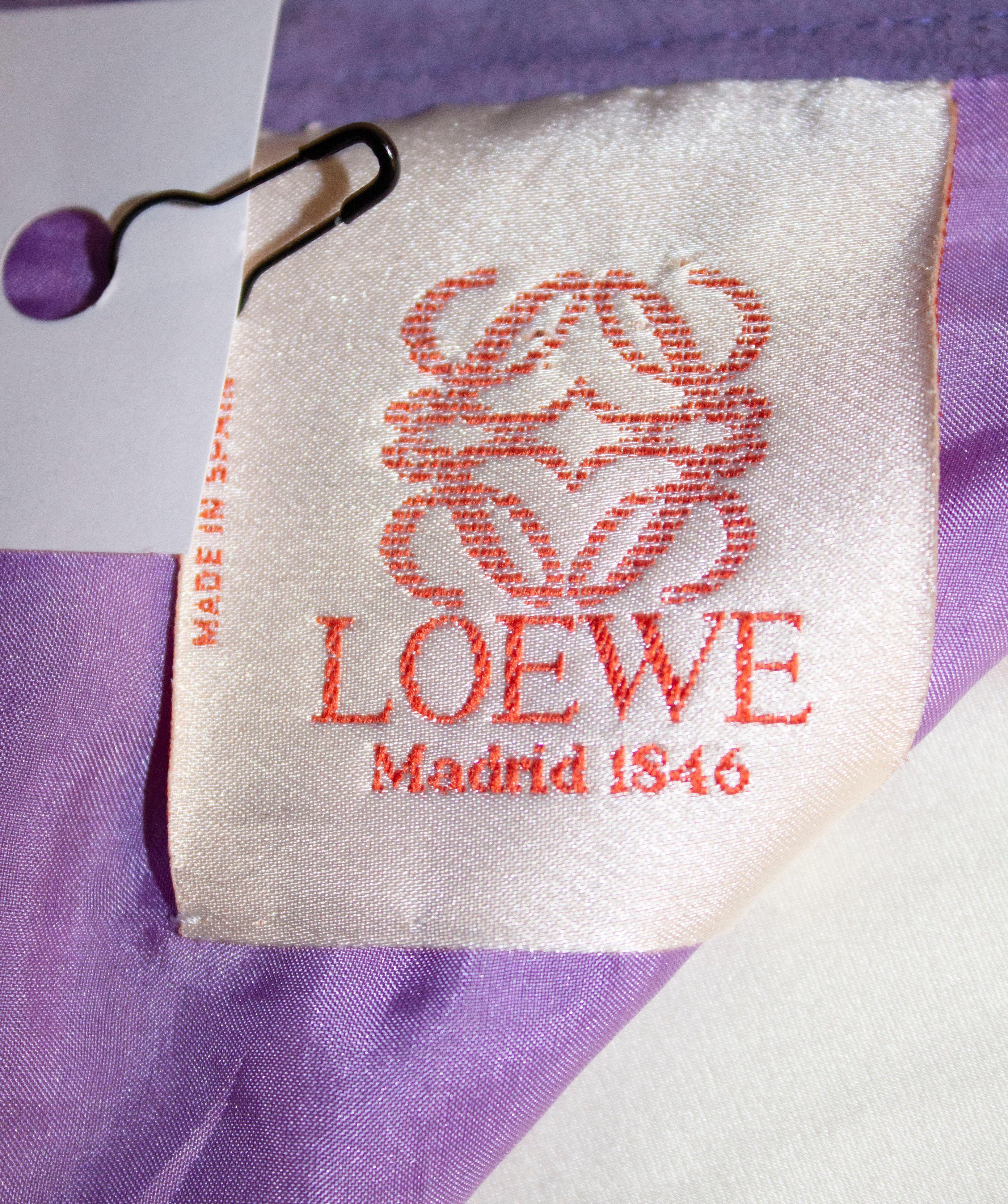 Vintage Loewe Lilac Suede Skirt For Sale 4