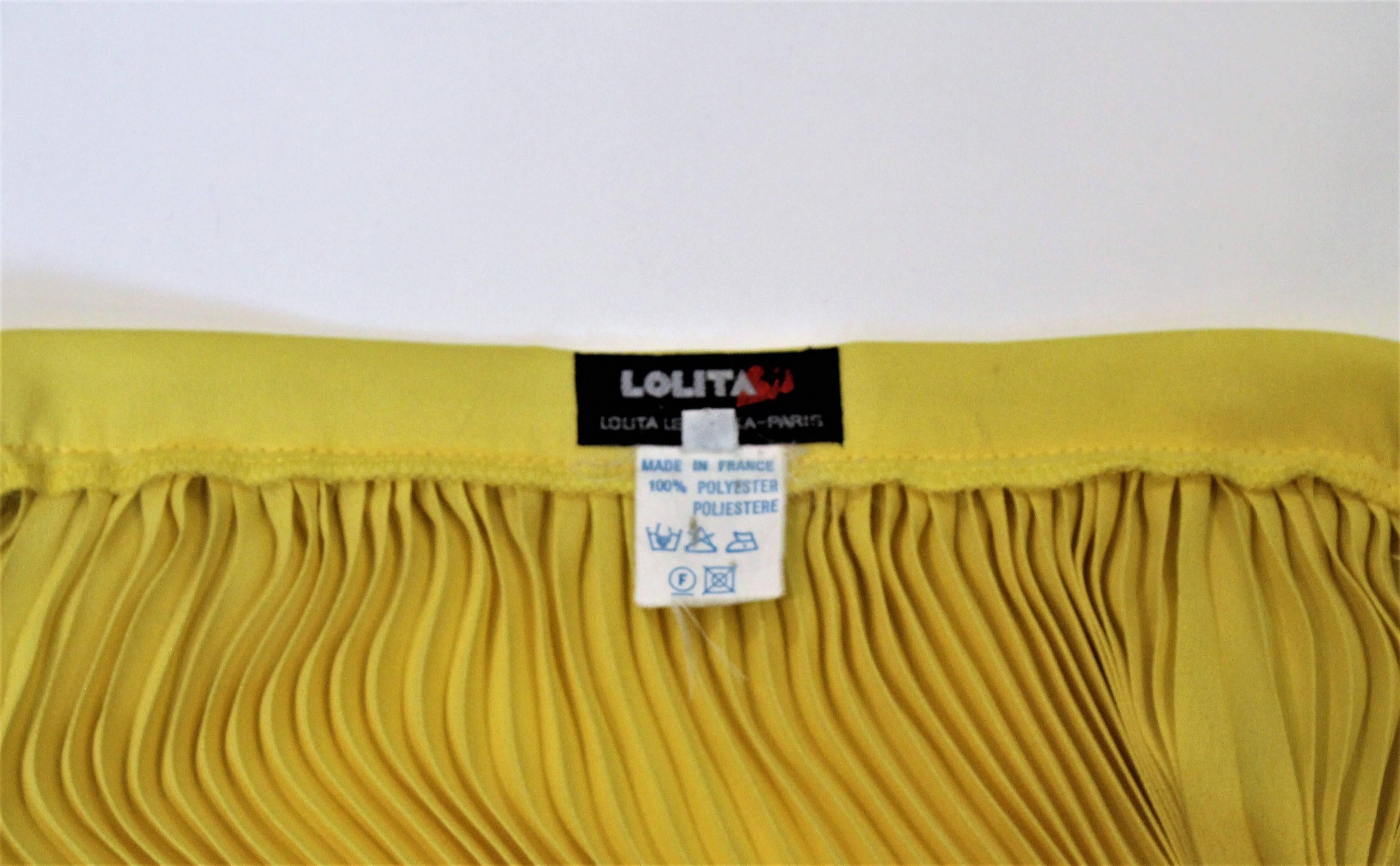 Women's Vintage Lolita Lempika Yellow Pleated Skirt