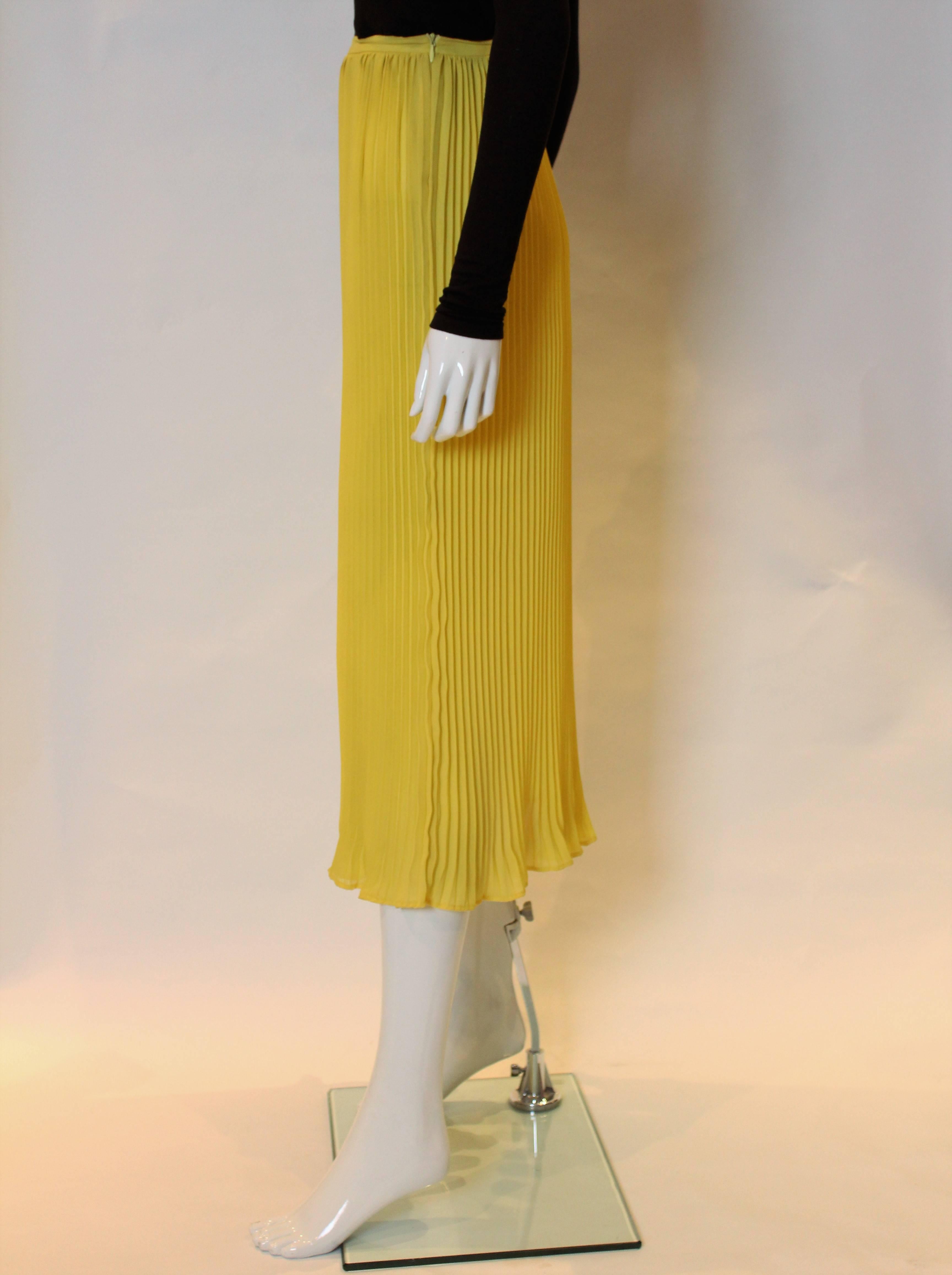 Vintage Lolita Lempika Yellow Pleated Skirt 1