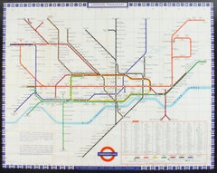 Vintage London Transport Tube Map By Paul Garbutt 20th Century