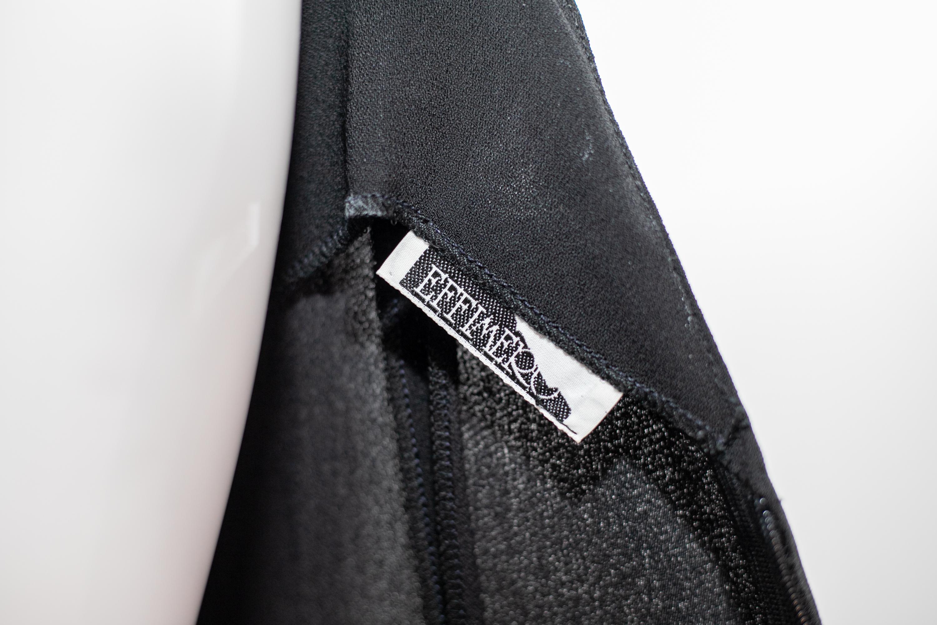 Robe longue noire vintage avec bretelles en vente 4