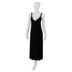 Vintage Long Black Dress with Straps