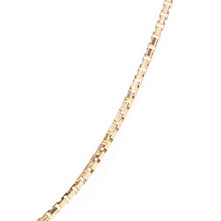 Vintage Long Box Chain, 14K Solid Gold, Lobster Clasp, Medium Box Chain ...