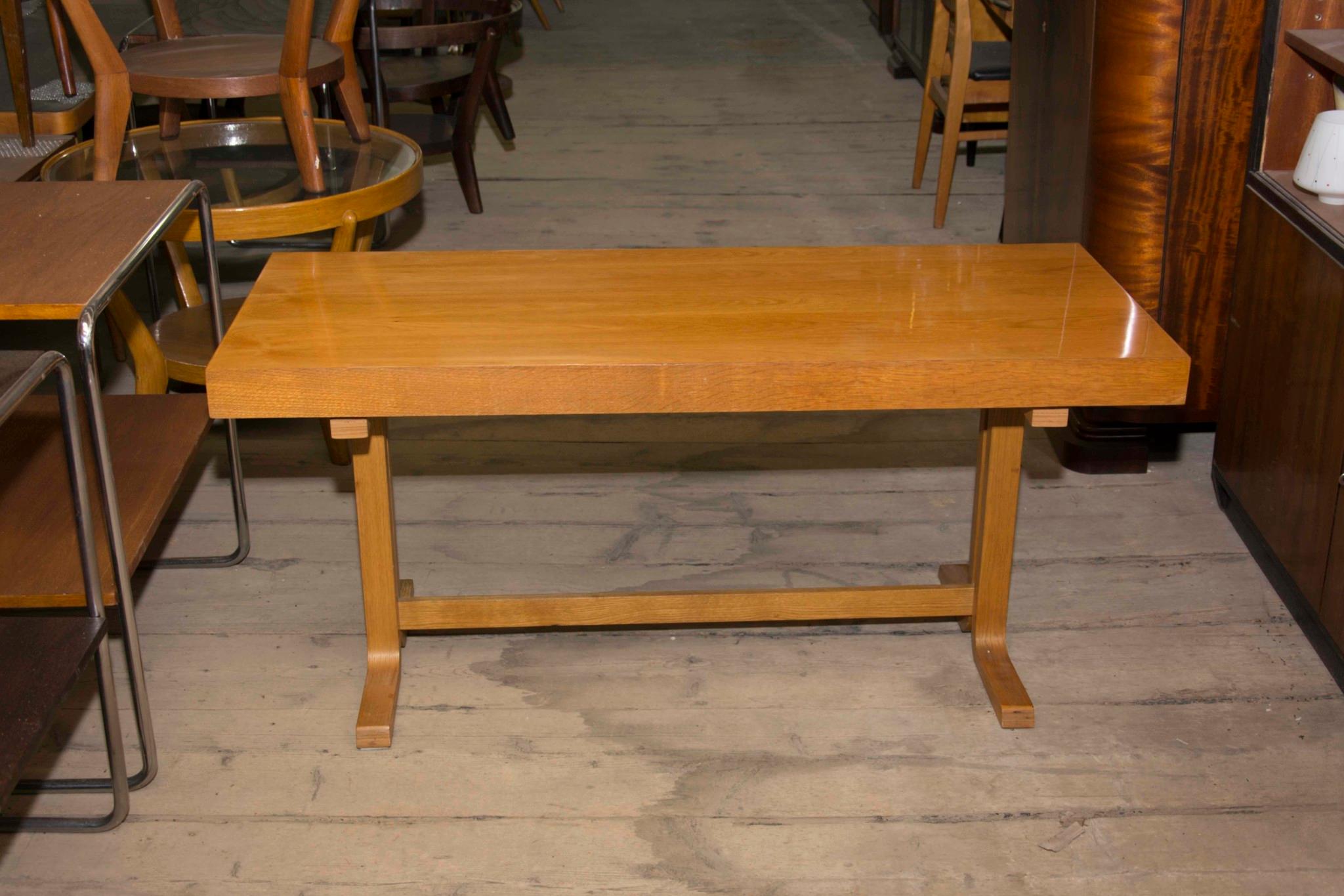 Mid-Century Modern Vintage Long Coffee Table by Drevopodnik Holesov, 1970s For Sale