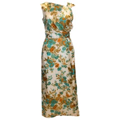 Vintage Long Floral Evening Gown