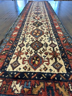 Tappeto Vintage Long Heriz Runner 2'10x12'5