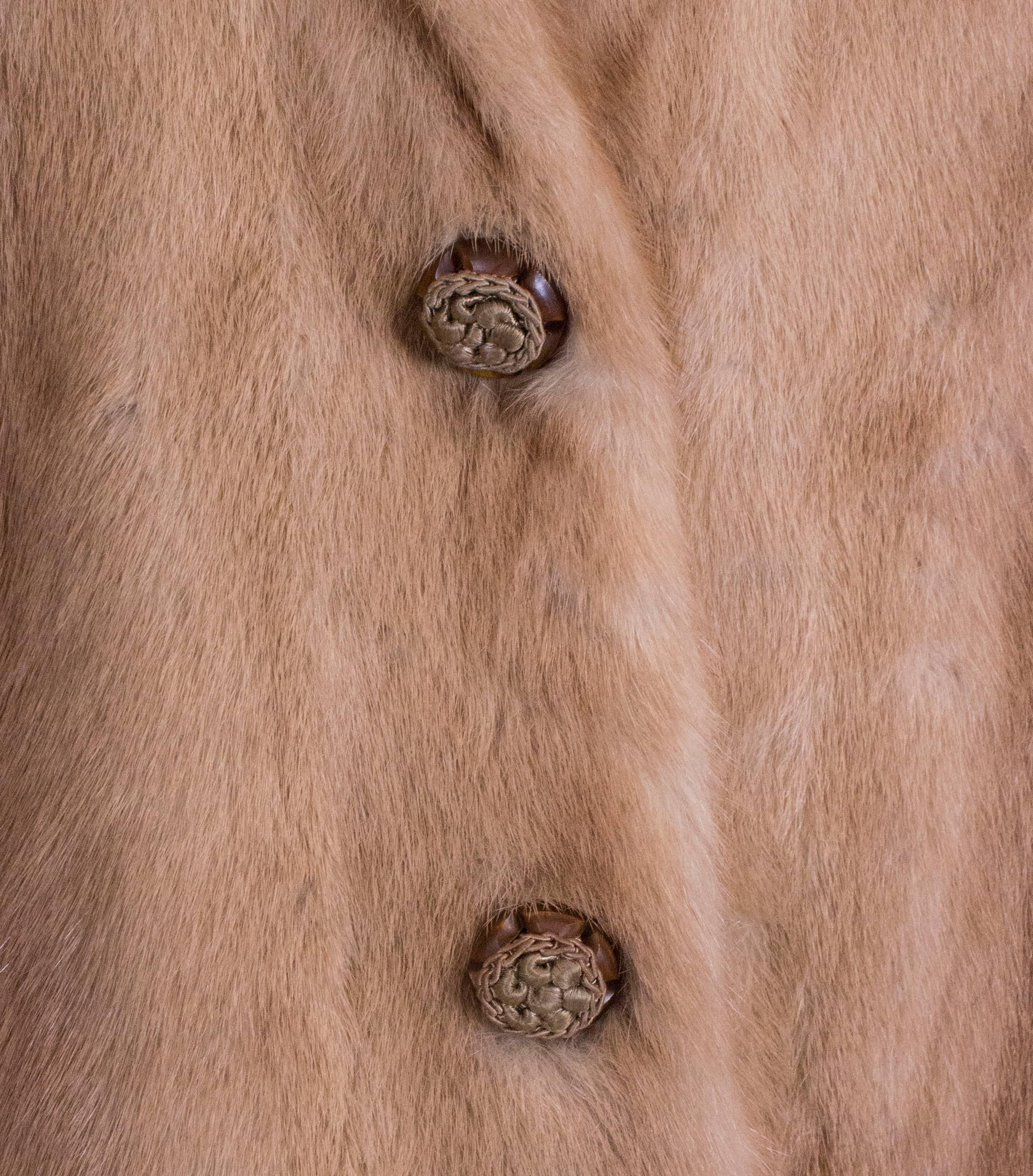 Gilet lungo vintage in visone 1
