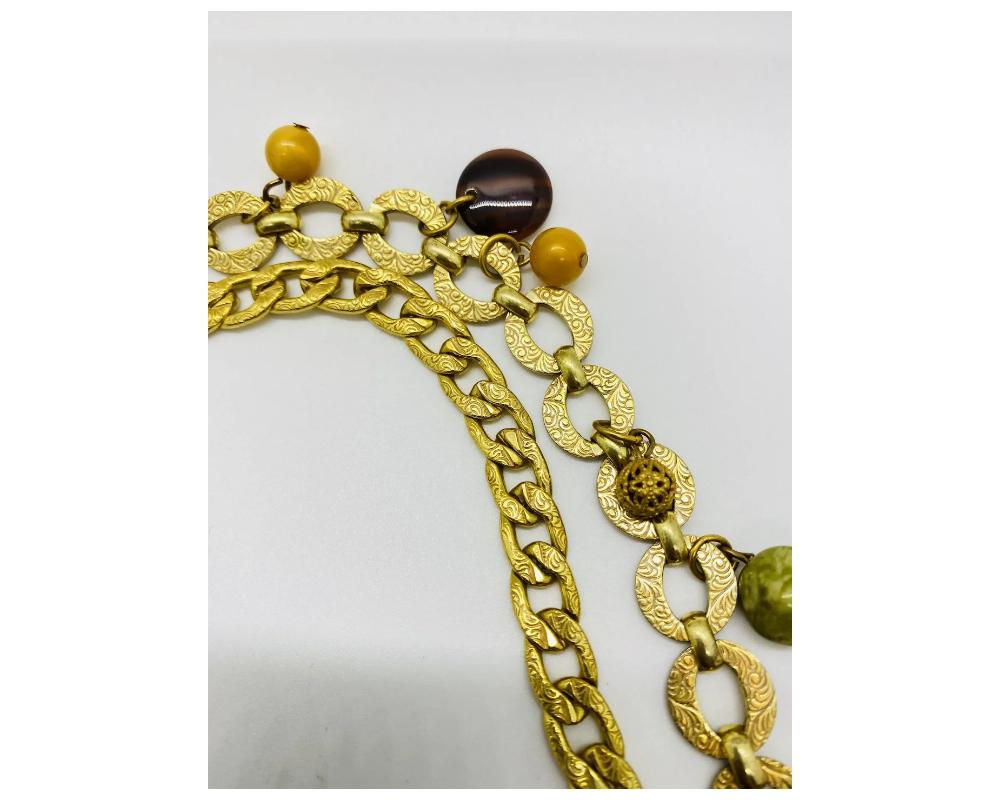 Miriam Haskell Doppelreihige Vintage-Glas-Halskette im Angebot 10