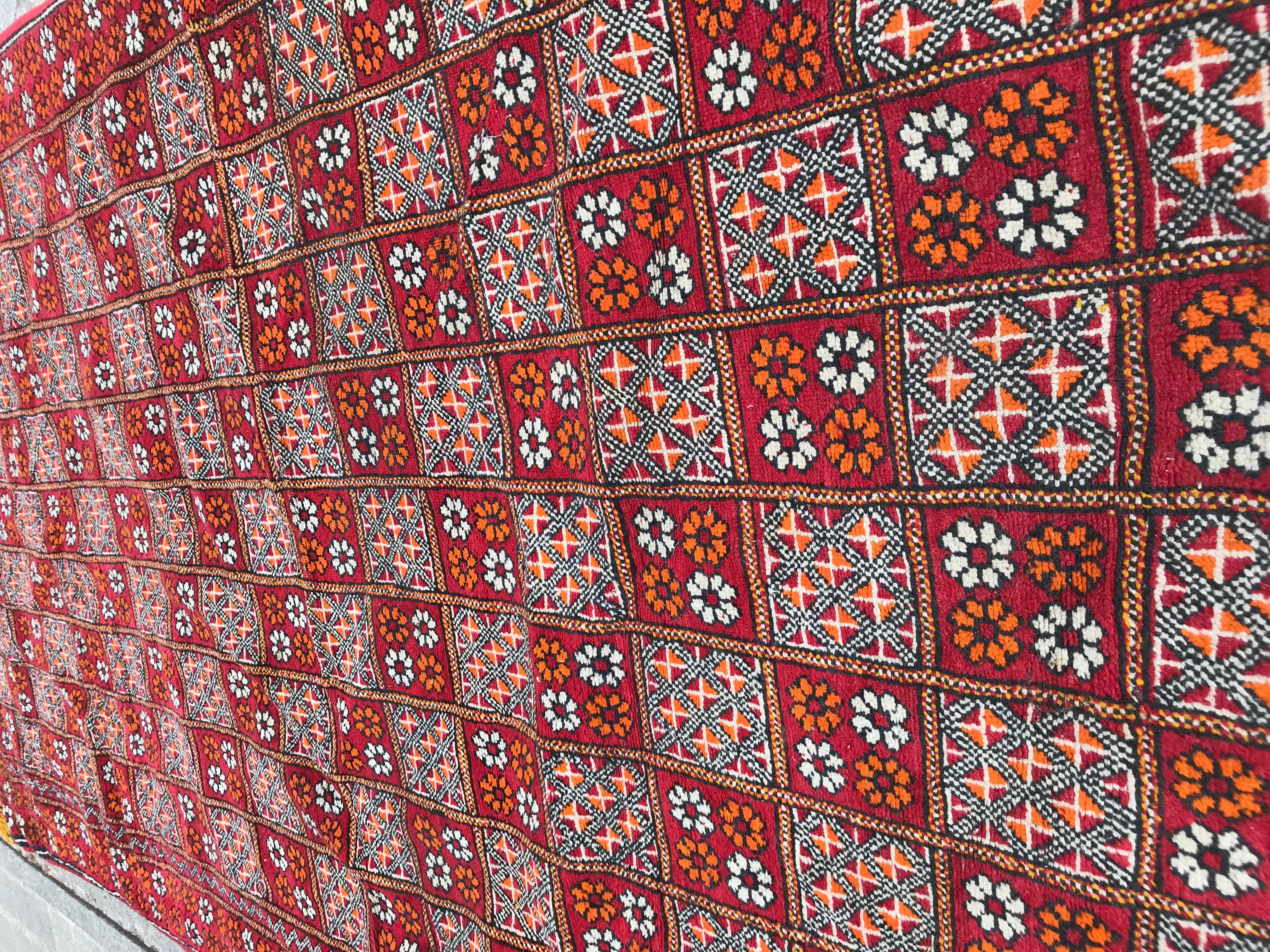 Tribal Bobyrug’s Vintage Long Moroccan Berbere Rug For Sale